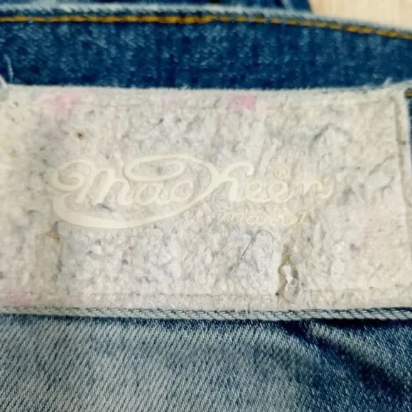 MacKeen Jeans Mk‎ 200 ORT Mens 36x33 Blue Distressed Denim Button Fly Stretch